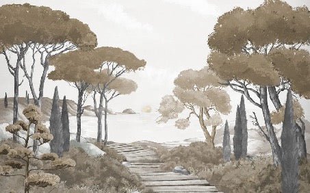 Carta da parati passeggiata nelle calanques marroni