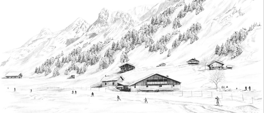 Carta da parati Clusaz sci di fondo montagna Confins
