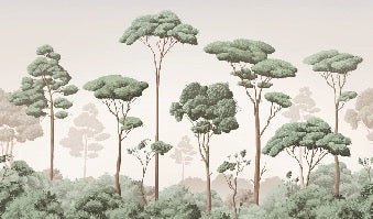 Carta da parati con brezza della pineta