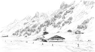 Carta da parati Clusaz ski fond montagne Confins