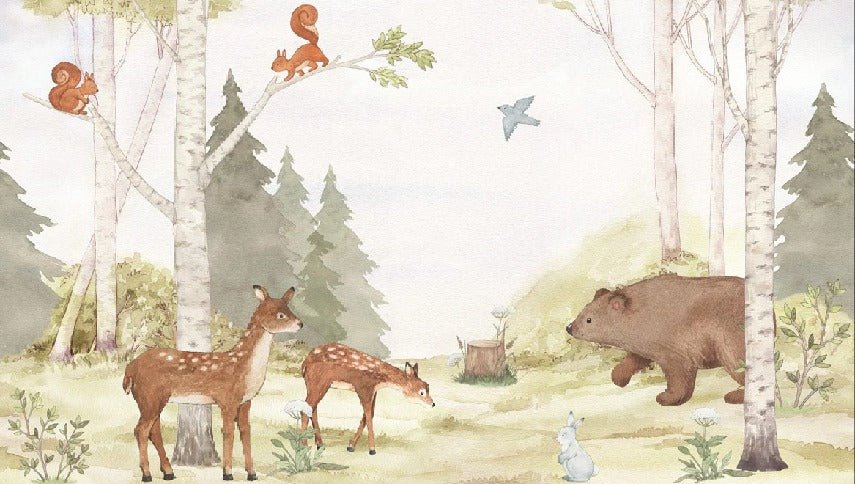 Carta da parati della foresta incantata