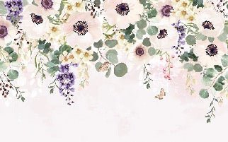 Carta da parati floreale provenzale