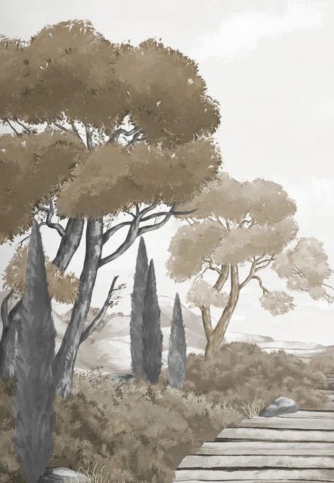 Carta da parati passeggiata nelle calanques marroni