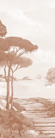 Carta da parati Passeggiata nei torrenti in terracotta