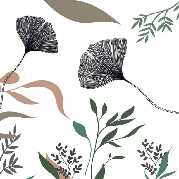 Carta da parati ginkgo artista floreale