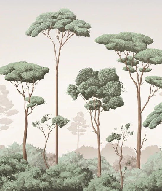 Carta da parati con brezza della pineta