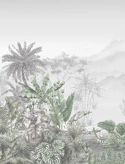 Carta da parati verde tropicale