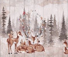 Carta da parati per la cameretta dei bambini douces biches