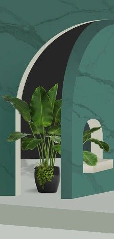 Carta da parati trompe l'oeil dell'hotel