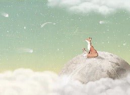 Carta da parati verde notte calmante per bambini