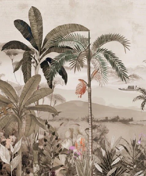 Carta da parati arte della giungla