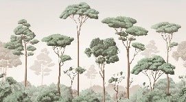 Carta da parati con brezza della pineta