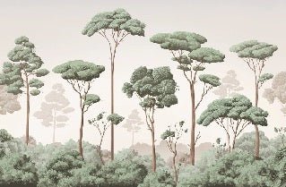 Carta da parati con brezza della pineta