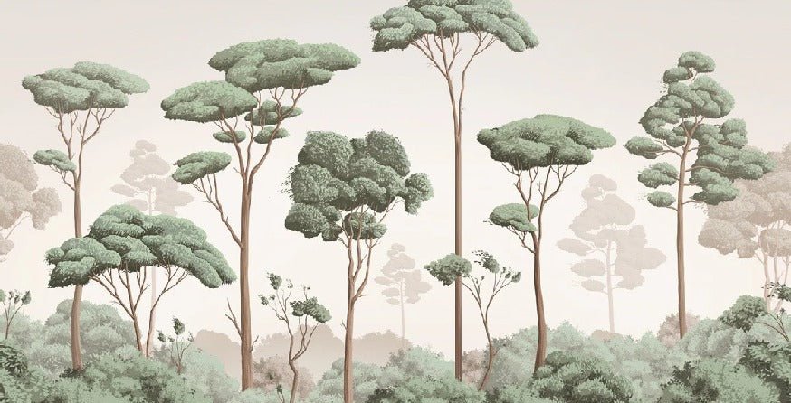 Carta da parati con brezza della pineta