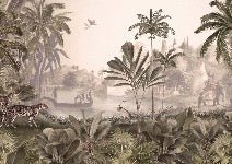 Carta da parati leopardata Jungle haven