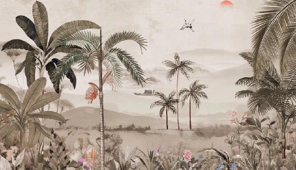 Carta da parati arte della giungla