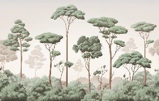 Carta da parati con brezza della pineta