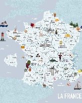 Carta da parati blu della Francia per bambini