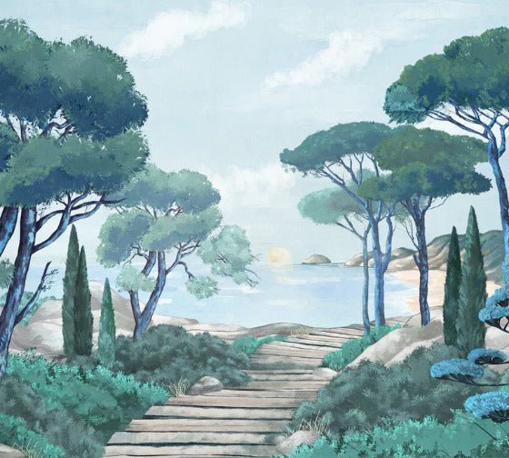 Carta da parati passeggiata nei torrenti