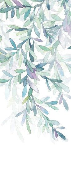 Carta da parati per toilette in stile vegetale e scandinavo