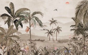 Carta da parati arte della giungla