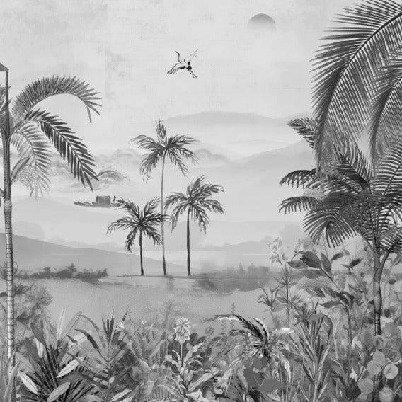 Carta da parati arte della giungla