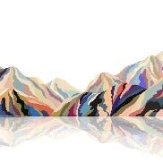 Carta da parati artistica a colori di Annecy