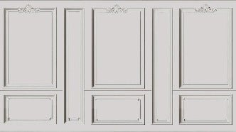 Carta da parati francese Haussmannian Grigio caldo