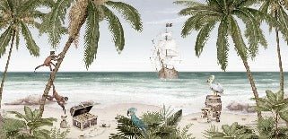 Papier peint la baie aux pirates, XXL, tendance