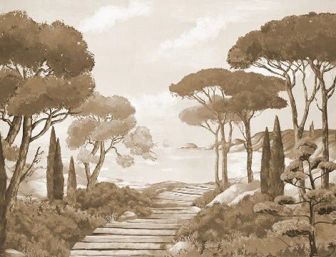 Carta da parati Passeggiata nei torrenti monocromatica