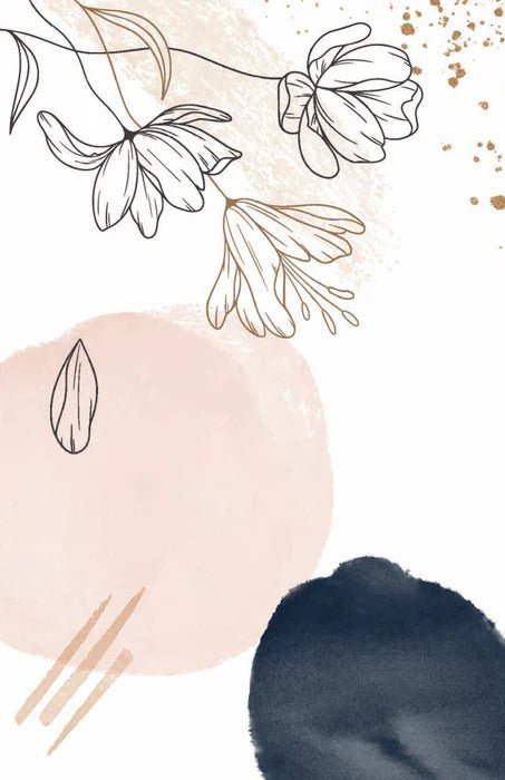 Carta da parati con forme e fiori