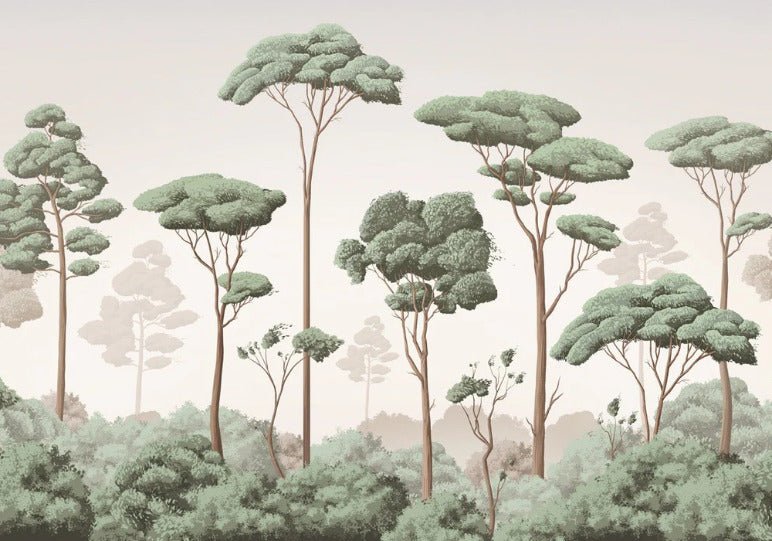 Carta da parati con brezza della pineta