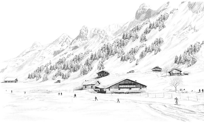 Carta da parati Clusaz sci di fondo montagna Confins