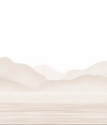 Carta da parati Annecy e il suo tranquillo lago beige