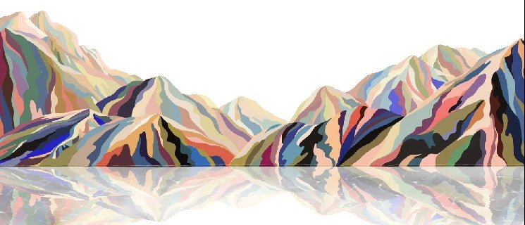 Carta da parati artistica a colori di Annecy