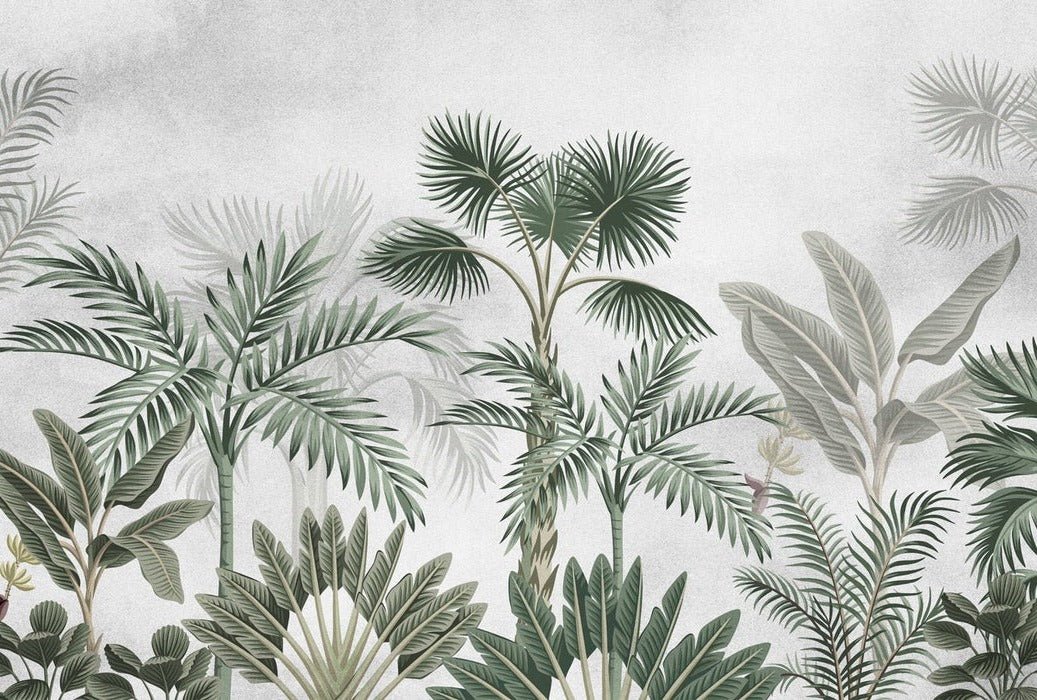 Alberi esotici giungla carta da parati