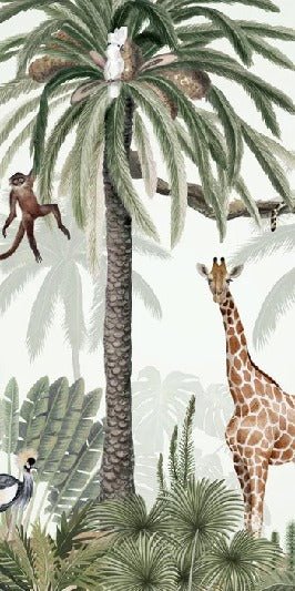 Carta da parati per bambini giungla tranquilla