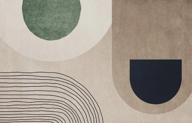 Carta da parati con disegno geometrico ad arco