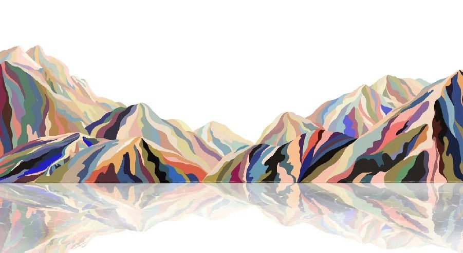 Carta da parati artistica a colori di Annecy
