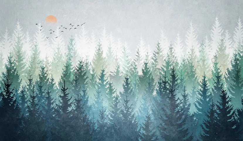 Carta da parati astratta della foresta canadese