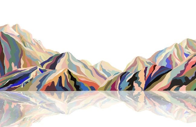 Carta da parati artistica a colori di Annecy