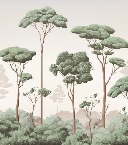 Carta da parati con brezza della pineta