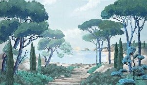 Carta da parati passeggiata nei torrenti