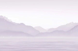 Annecy e il suo tranquillo lago viola carta da parati