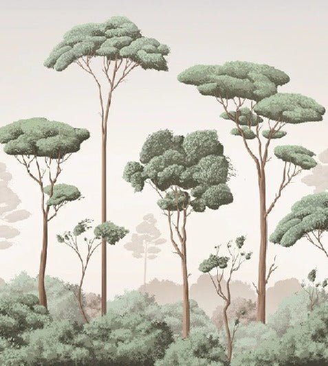 Carta da parati con brezza della pineta