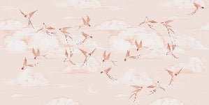 Carta da parati poetica per la cameretta dei bambini in terracotta