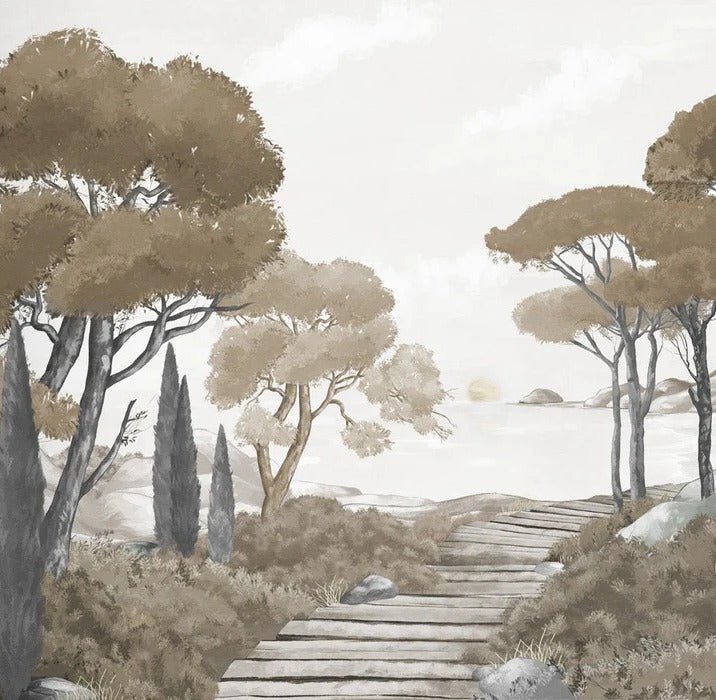 Carta da parati passeggiata nelle calanques marrone