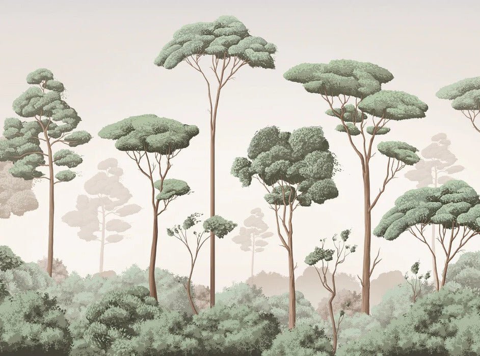 Carta da parati con brezza della pineta