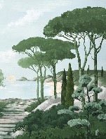 Passeggiare nel verde della carta da parati dei ruscelli