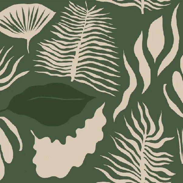 Carta da parati verde arte moderna
